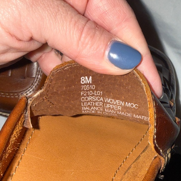 Frye Men's Cognac Woven Leather Slip-On Loafers NWT - Picture 4 of 6